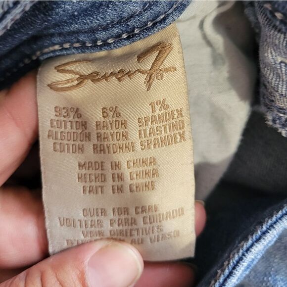 Seven7 cropped raw hem jeans sz 6 - Picture 7 of 10